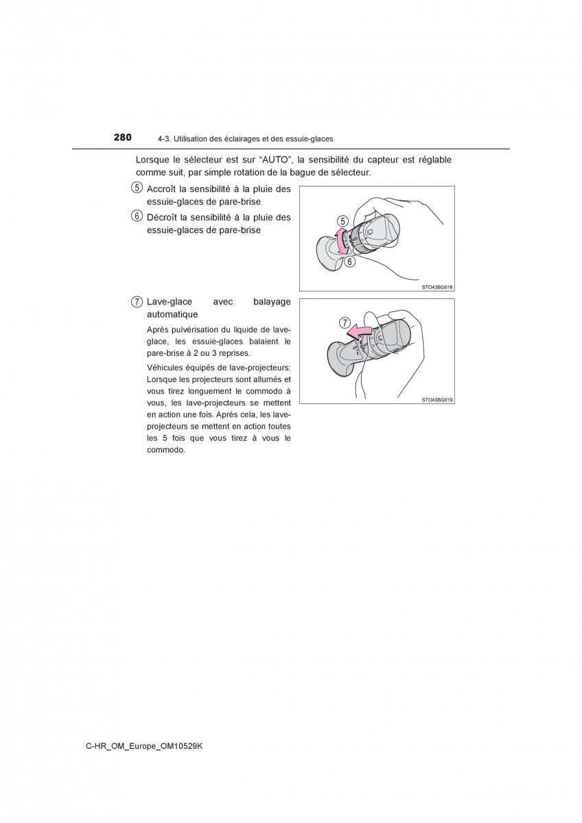 Toyota C HR manuel du proprietaire / page 280