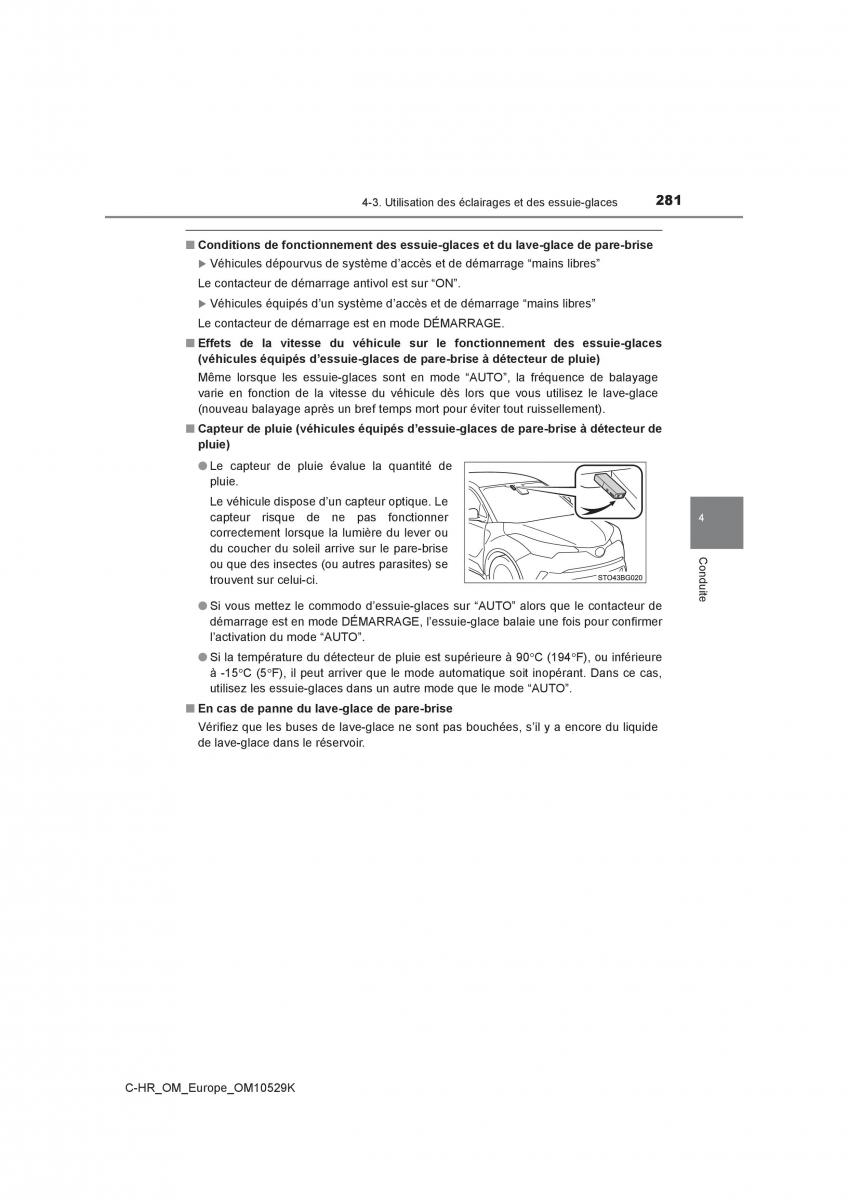 Toyota C HR manuel du proprietaire / page 281