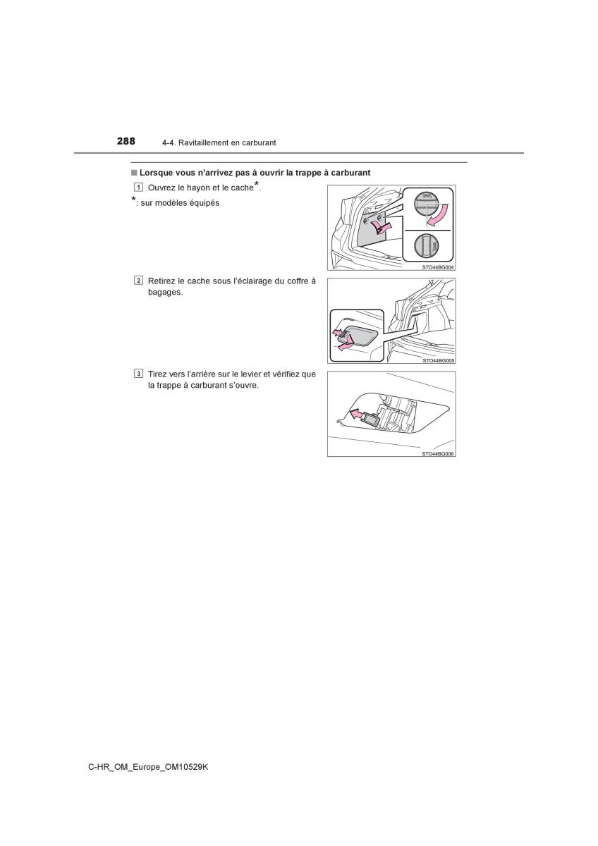 Toyota C HR manuel du proprietaire / page 288