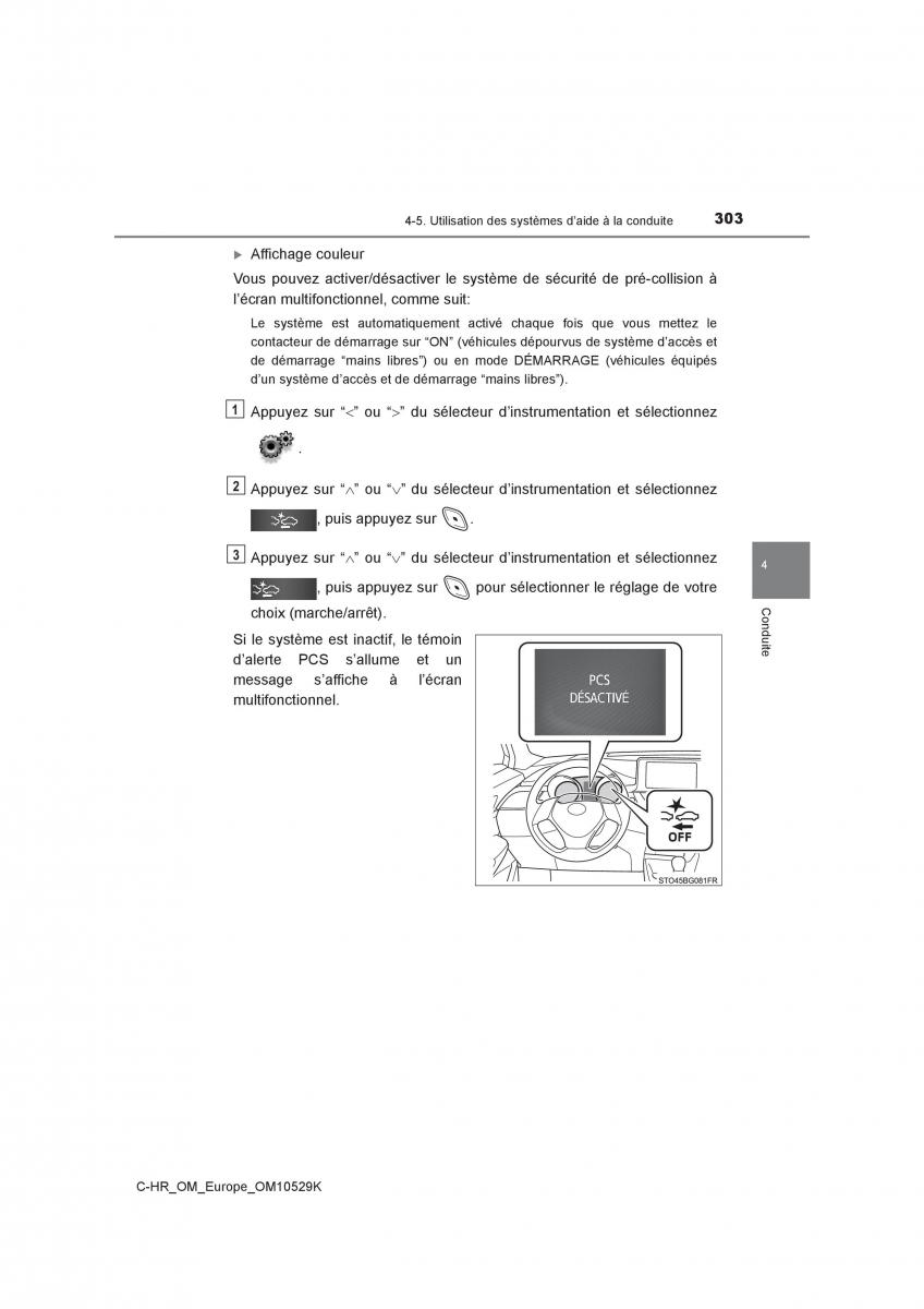 Toyota C HR manuel du proprietaire / page 303