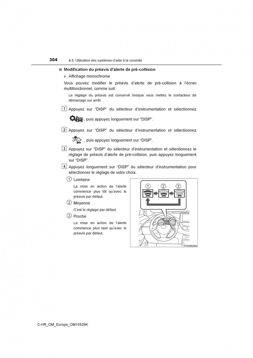 Toyota C HR manuel du proprietaire / page 304