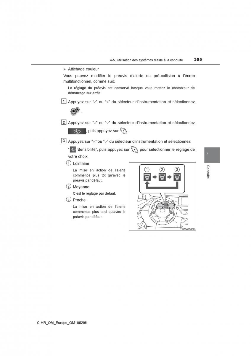 Toyota C HR manuel du proprietaire / page 305