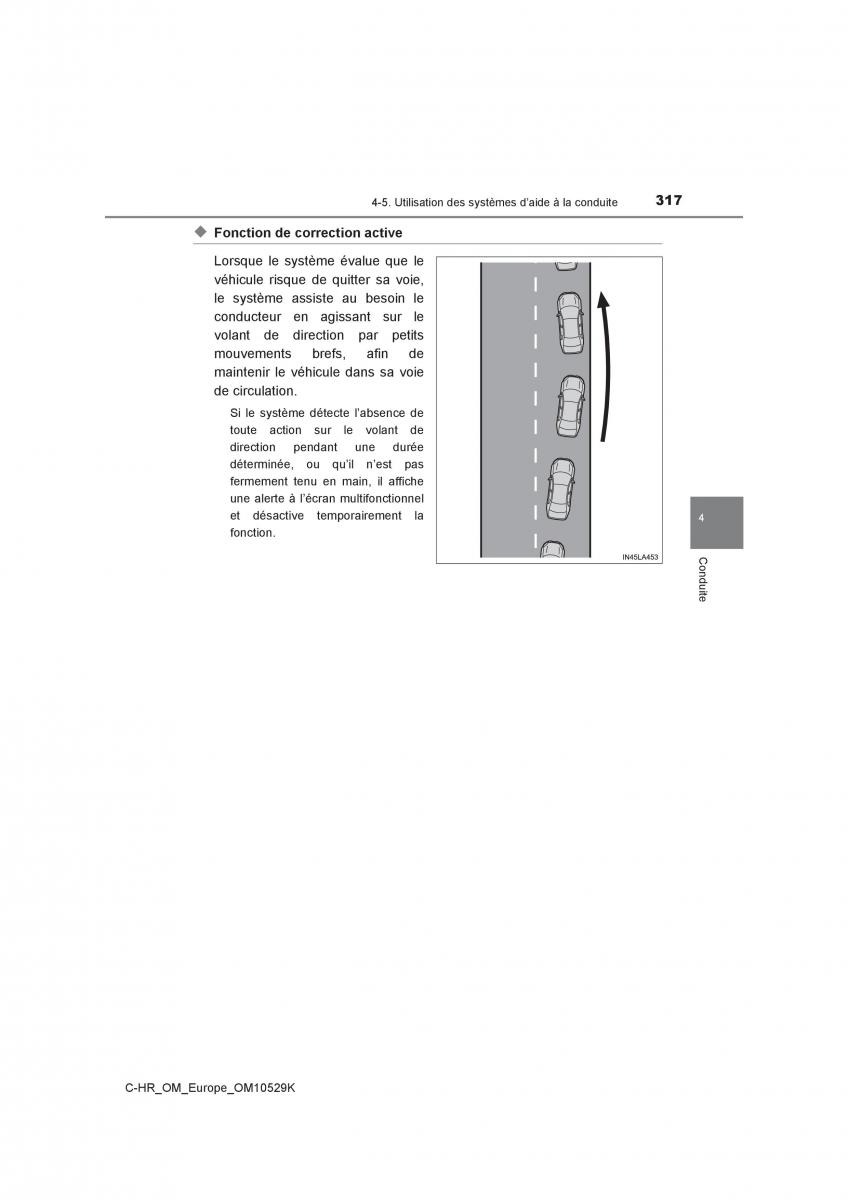 Toyota C HR manuel du proprietaire / page 317