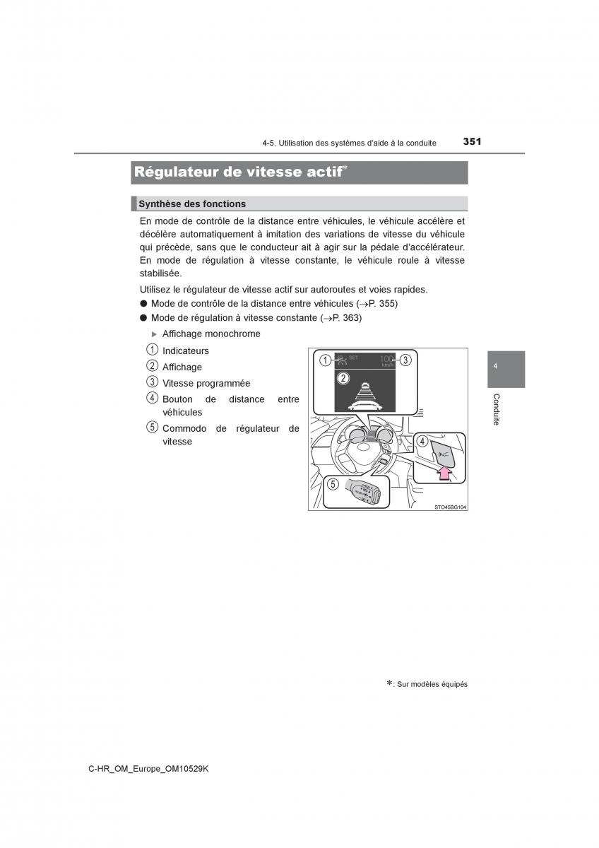 Toyota C HR manuel du proprietaire / page 351