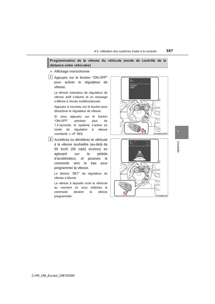 Toyota C HR manuel du proprietaire / page 357