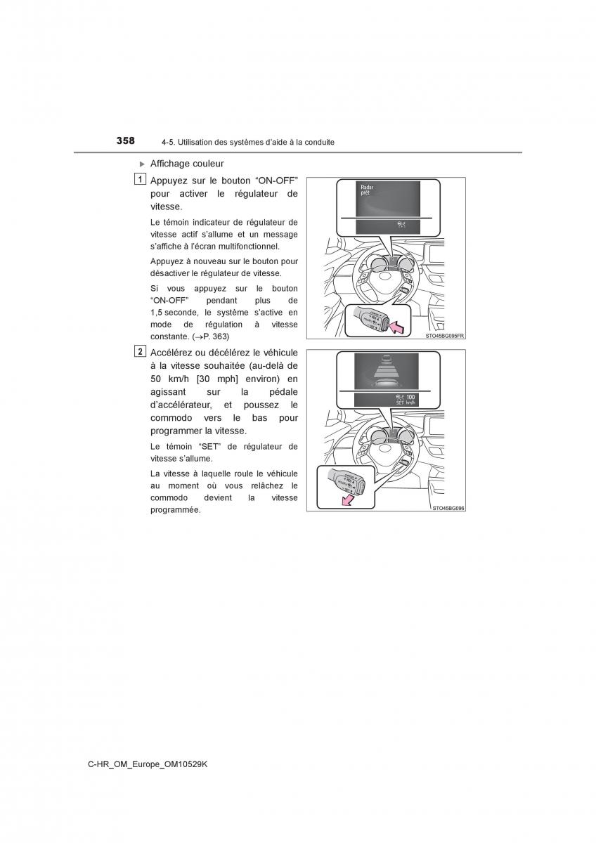 Toyota C HR manuel du proprietaire / page 358