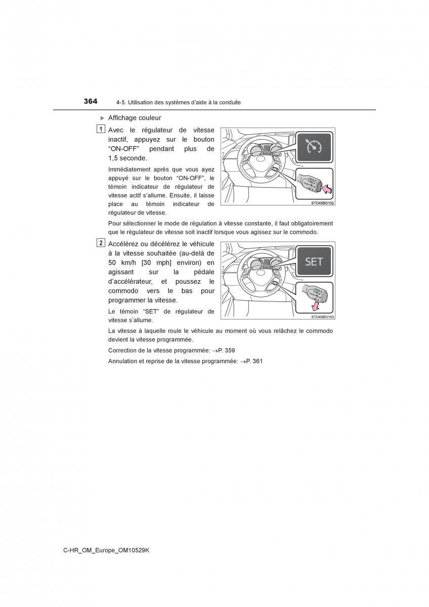 Toyota C HR manuel du proprietaire / page 364