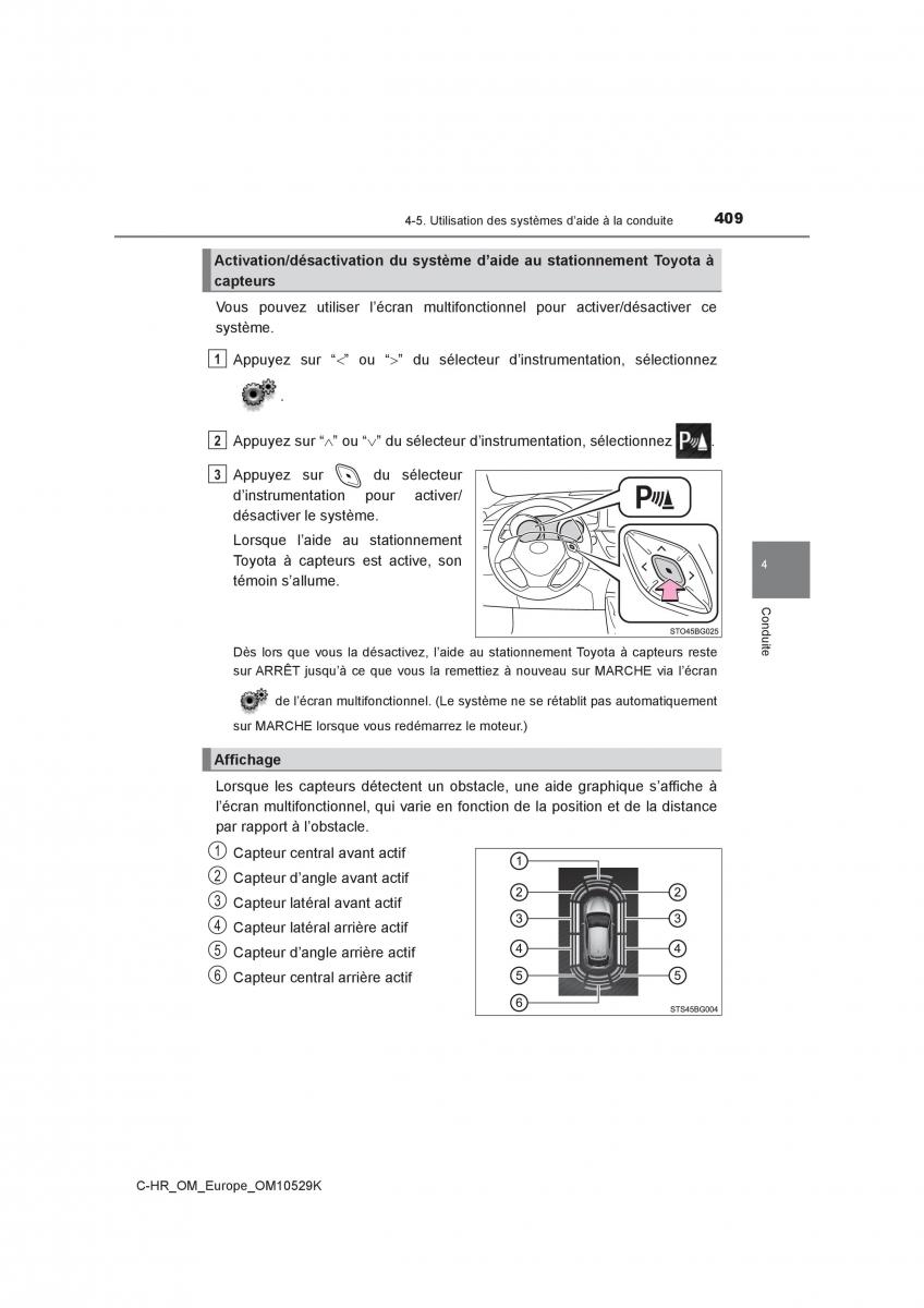 Toyota C HR manuel du proprietaire / page 409