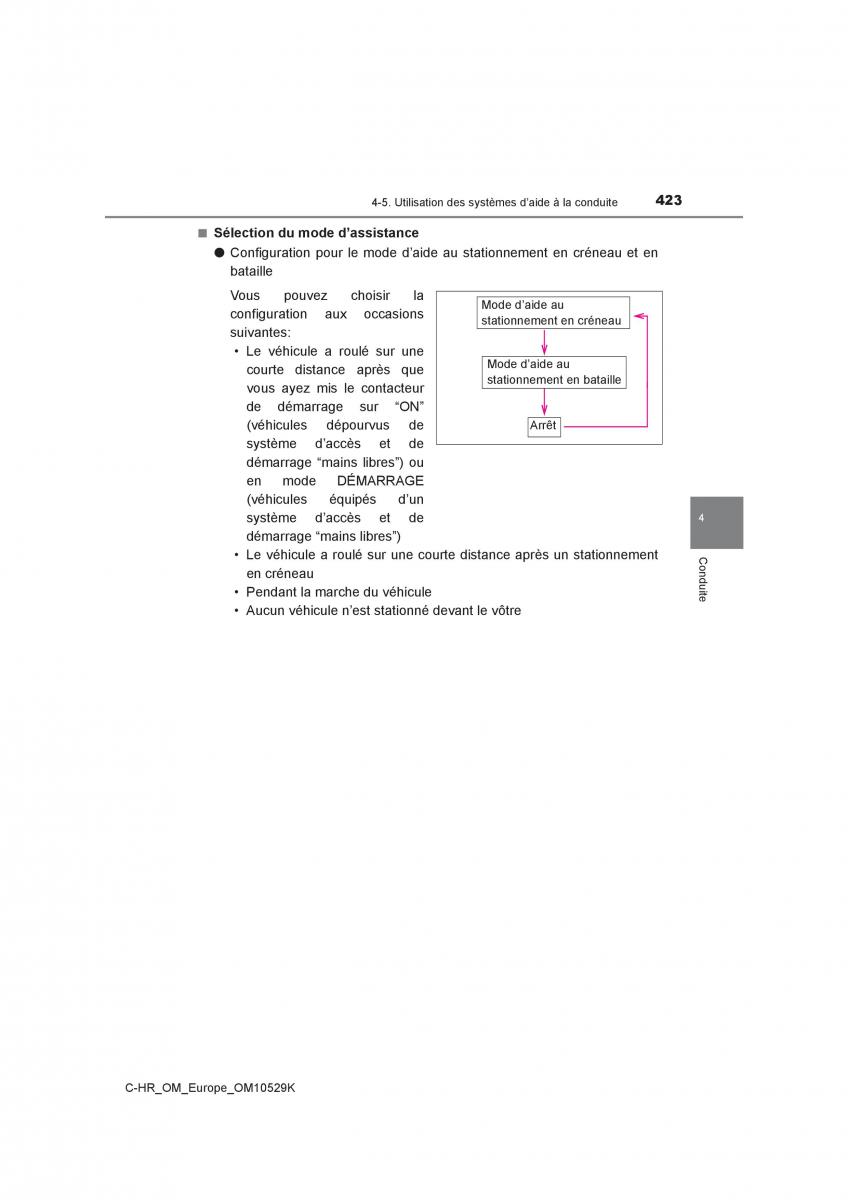 Toyota C HR manuel du proprietaire / page 423