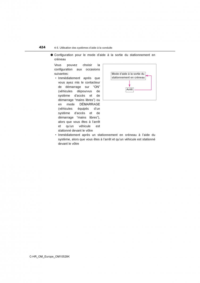 Toyota C HR manuel du proprietaire / page 424