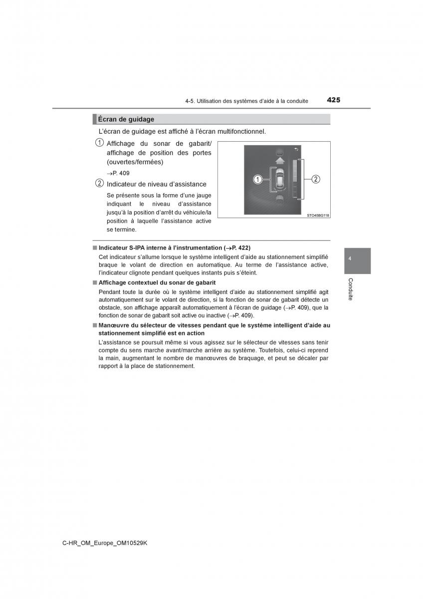 Toyota C HR manuel du proprietaire / page 425