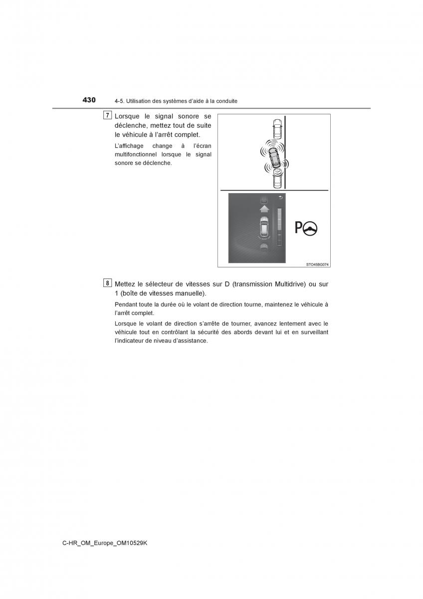 Toyota C HR manuel du proprietaire / page 430