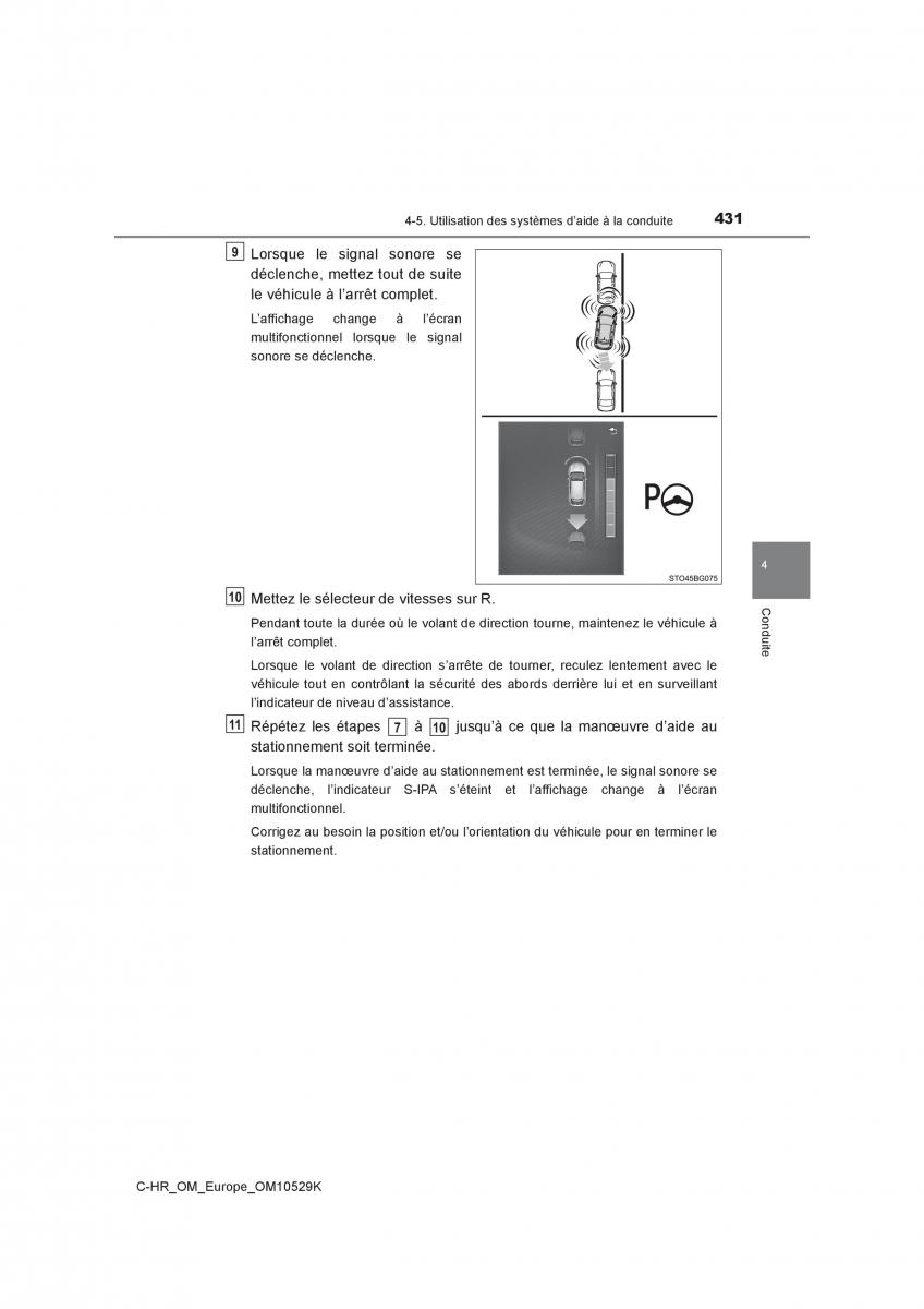 Toyota C HR manuel du proprietaire / page 431