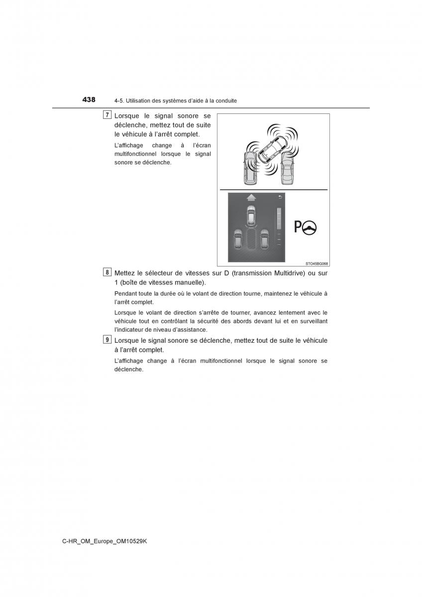 Toyota C HR manuel du proprietaire / page 438