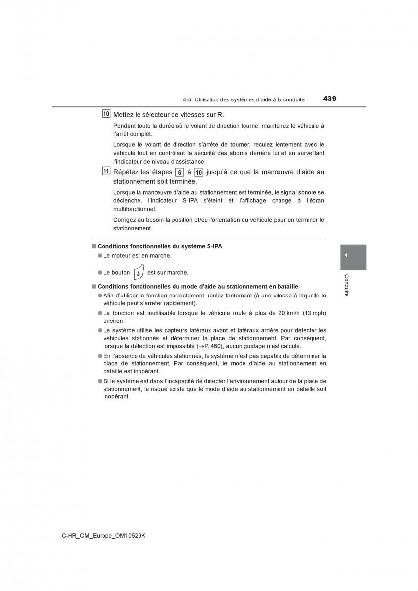 Toyota C HR manuel du proprietaire / page 439