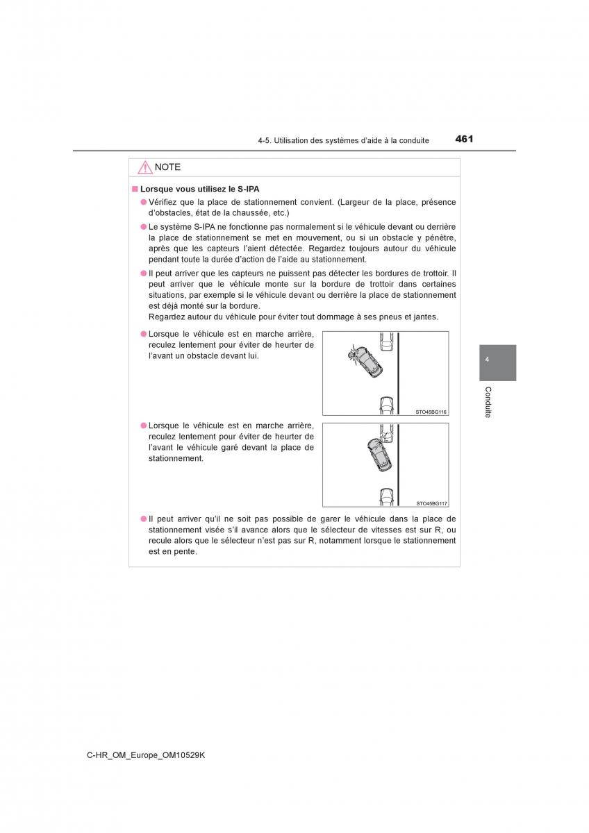 Toyota C HR manuel du proprietaire / page 461