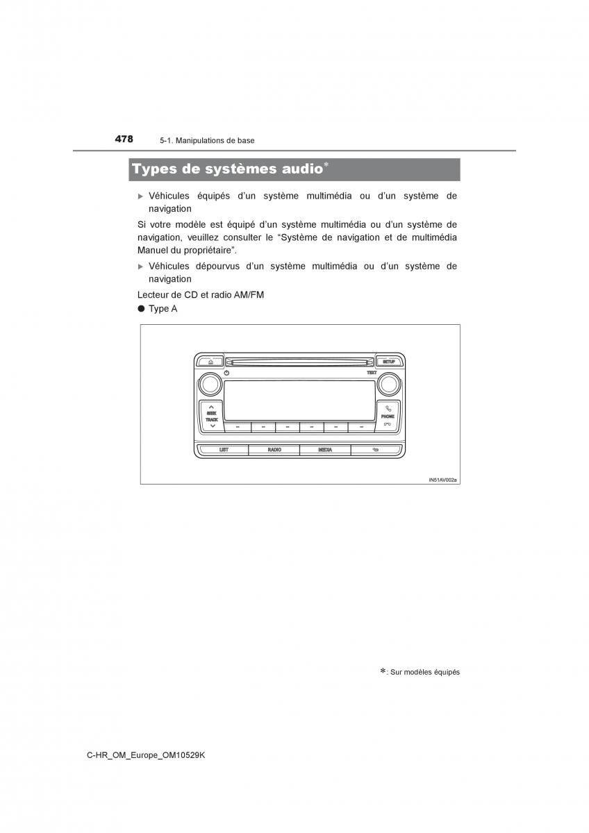 Toyota C HR manuel du proprietaire / page 478