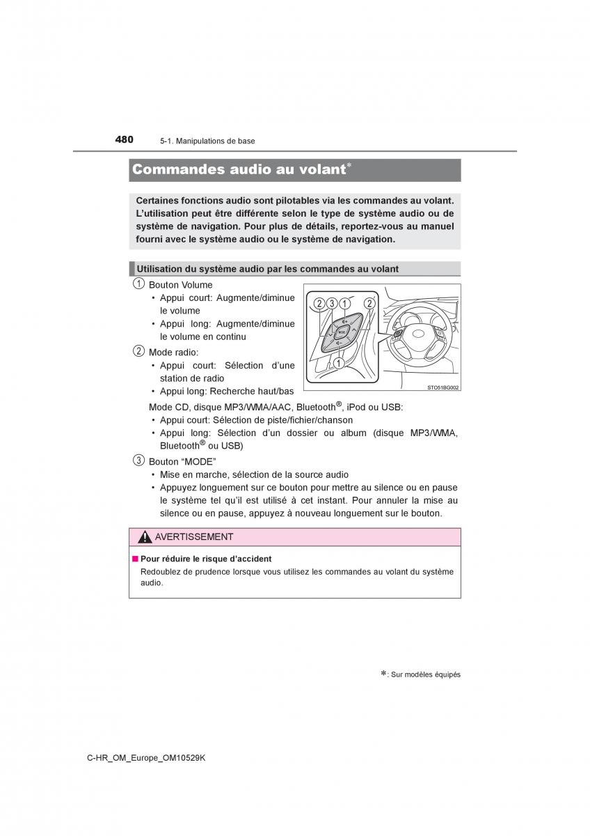 Toyota C HR manuel du proprietaire / page 480