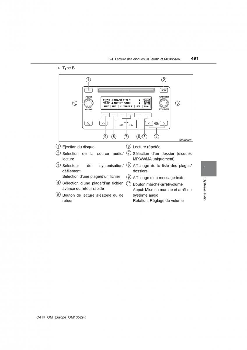 Toyota C HR manuel du proprietaire / page 491