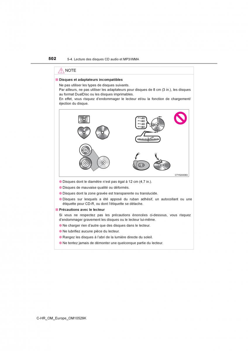 Toyota C HR manuel du proprietaire / page 502