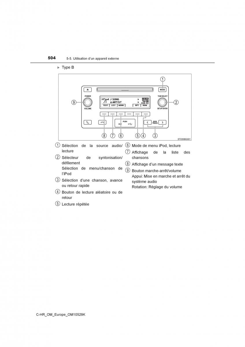 Toyota C HR manuel du proprietaire / page 504