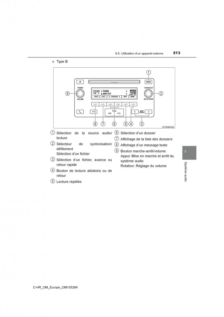 Toyota C HR manuel du proprietaire / page 513