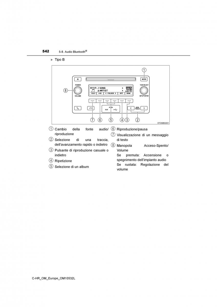 Toyota C HR manuale del proprietario / page 542