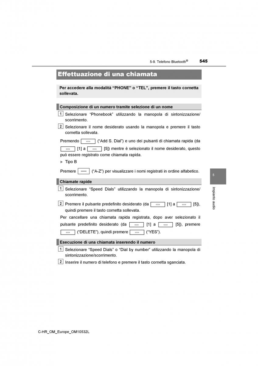 Toyota C HR manuale del proprietario / page 545