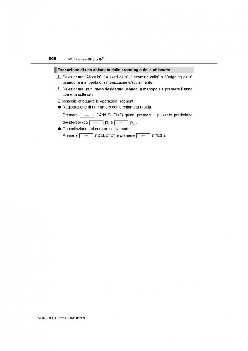 Toyota C HR manuale del proprietario / page 546