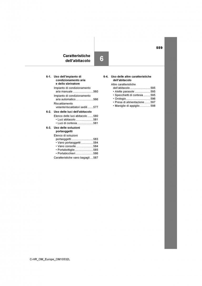 Toyota C HR manuale del proprietario / page 559