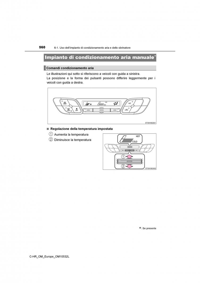 Toyota C HR manuale del proprietario / page 560