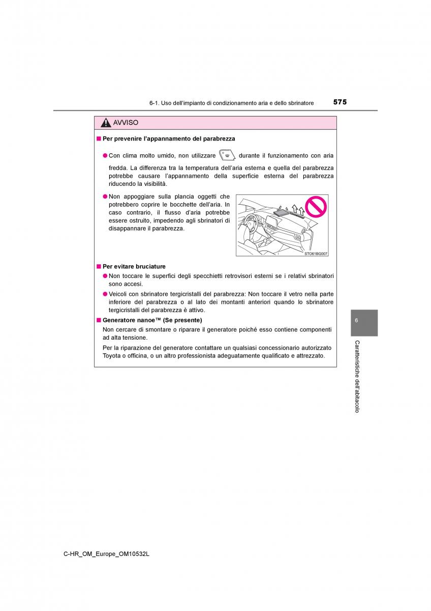 Toyota C HR manuale del proprietario / page 575