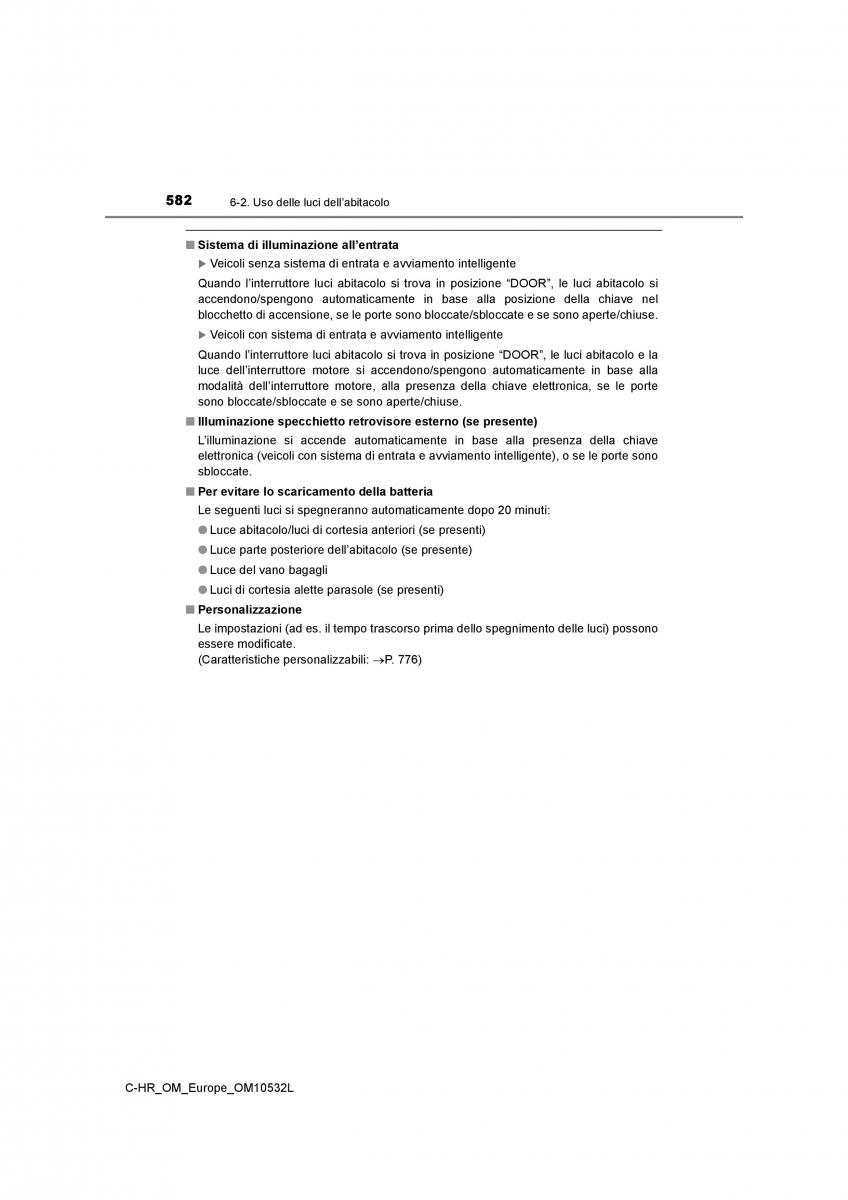 Toyota C HR manuale del proprietario / page 582