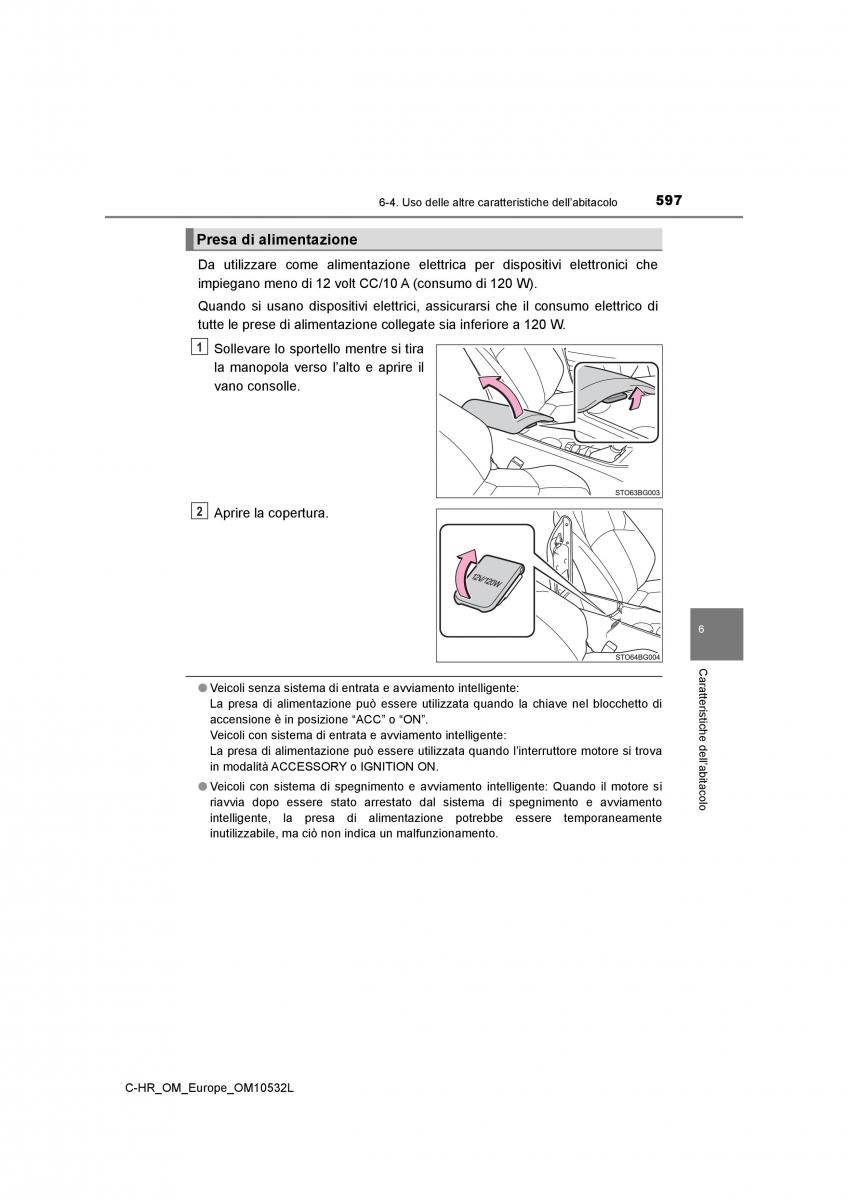 Toyota C HR manuale del proprietario / page 597