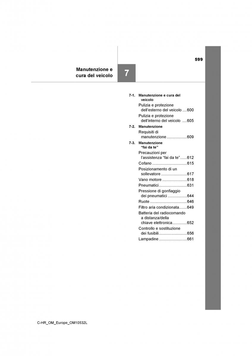 Toyota C HR manuale del proprietario / page 599