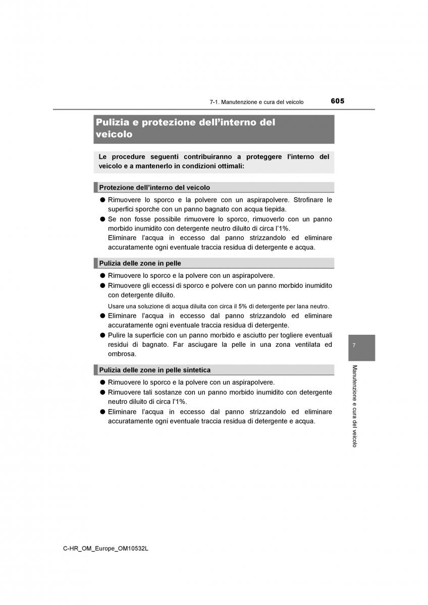 Toyota C HR manuale del proprietario / page 605