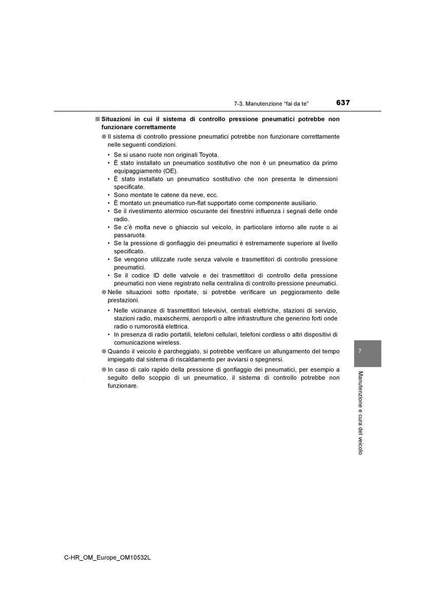 Toyota C HR manuale del proprietario / page 637