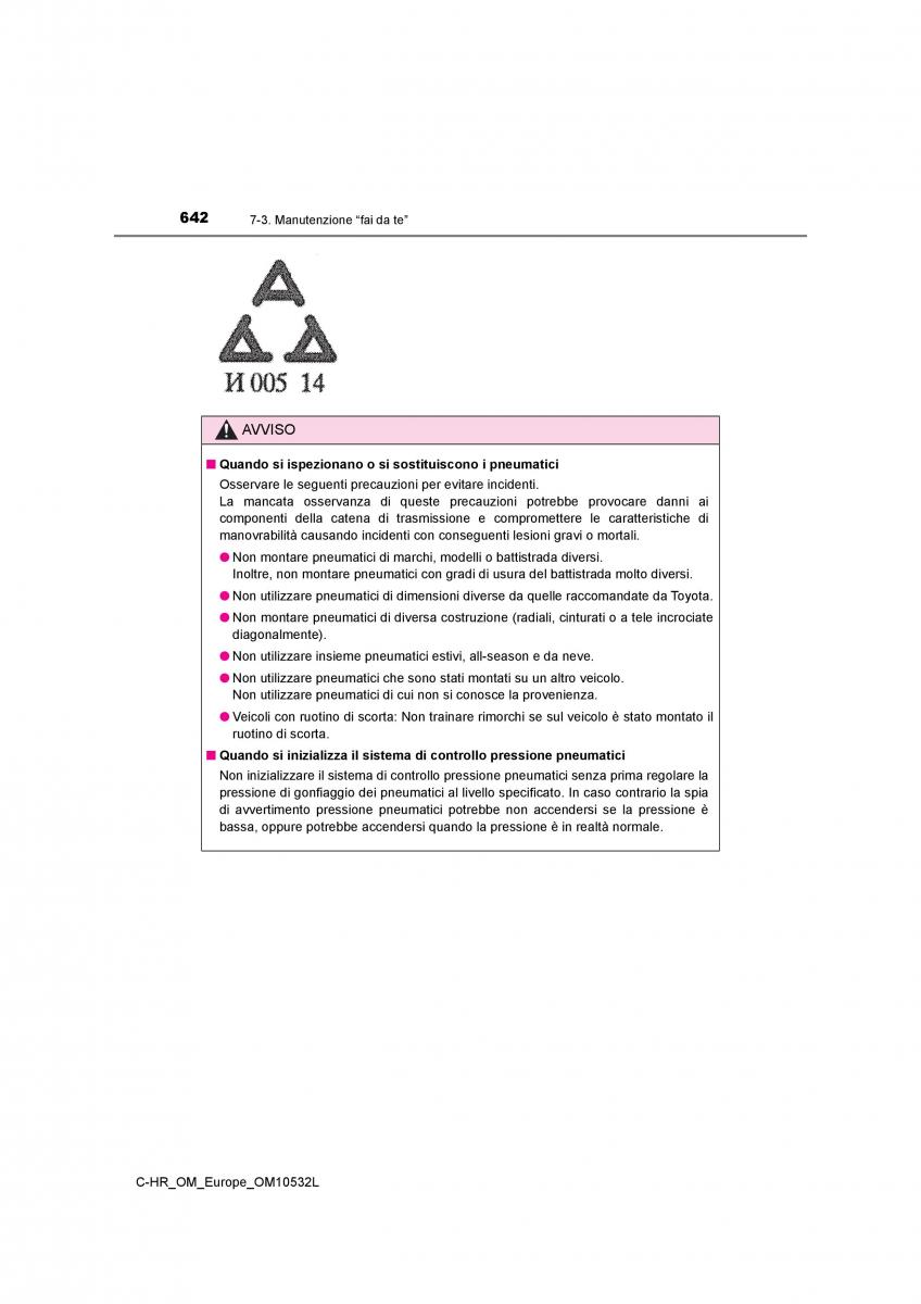 Toyota C HR manuale del proprietario / page 642