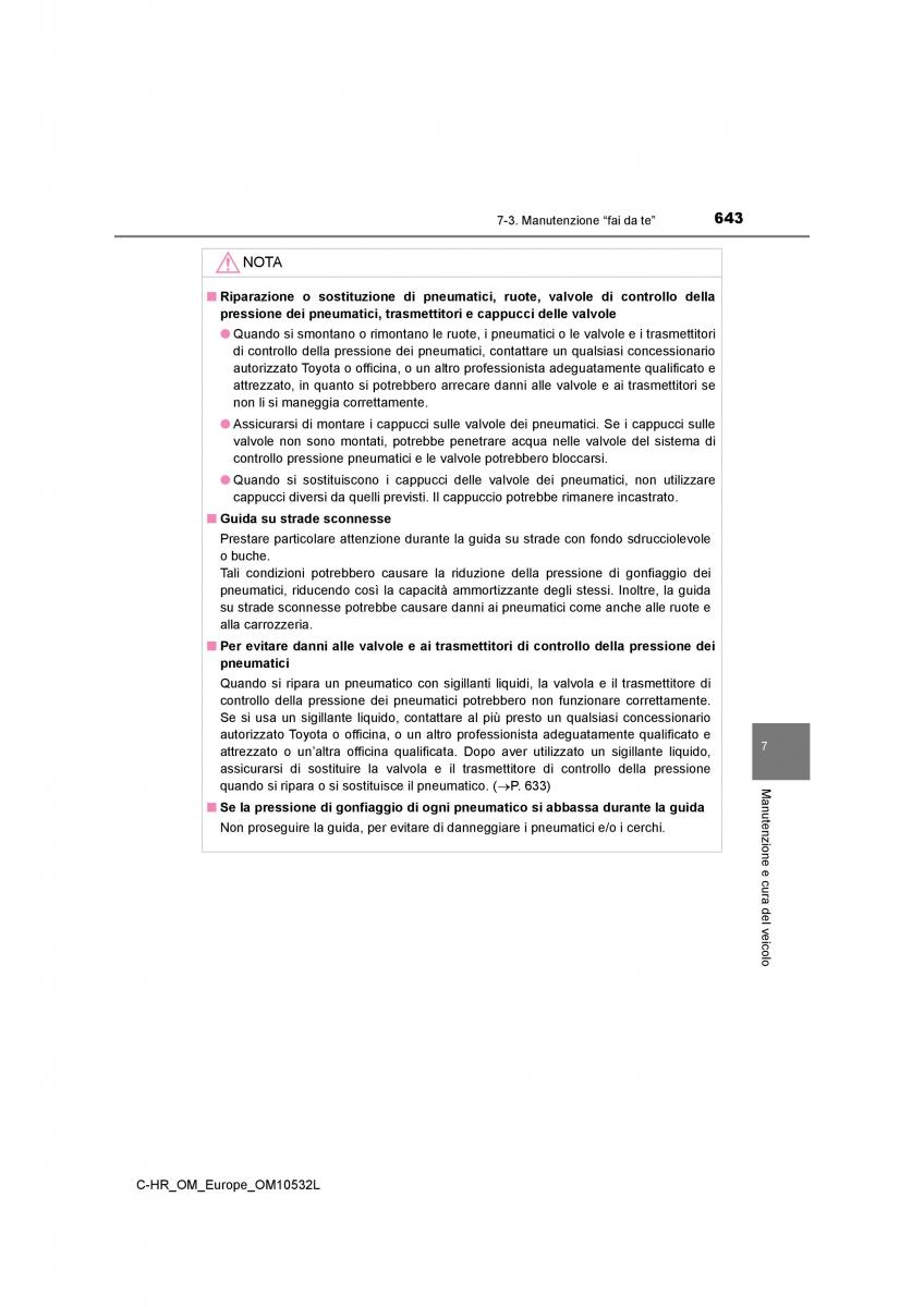 Toyota C HR manuale del proprietario / page 643