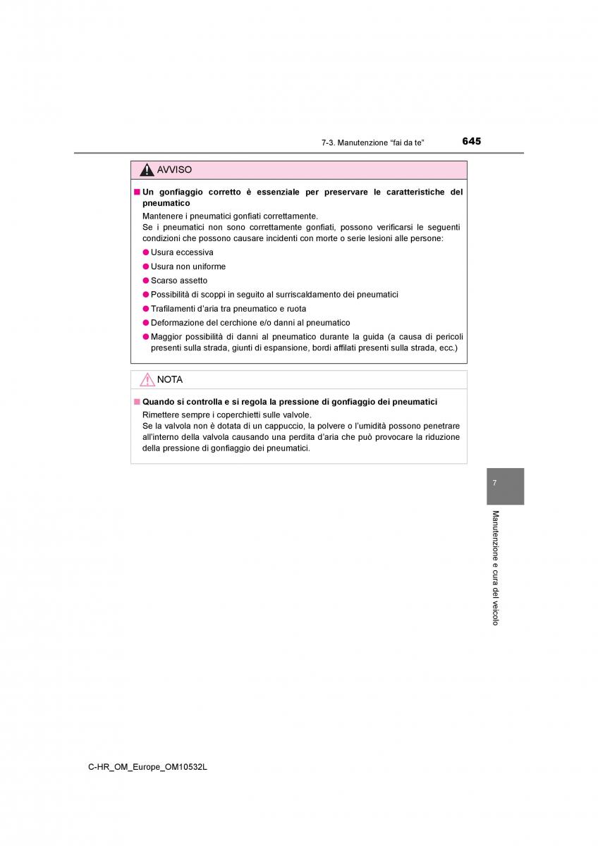 Toyota C HR manuale del proprietario / page 645