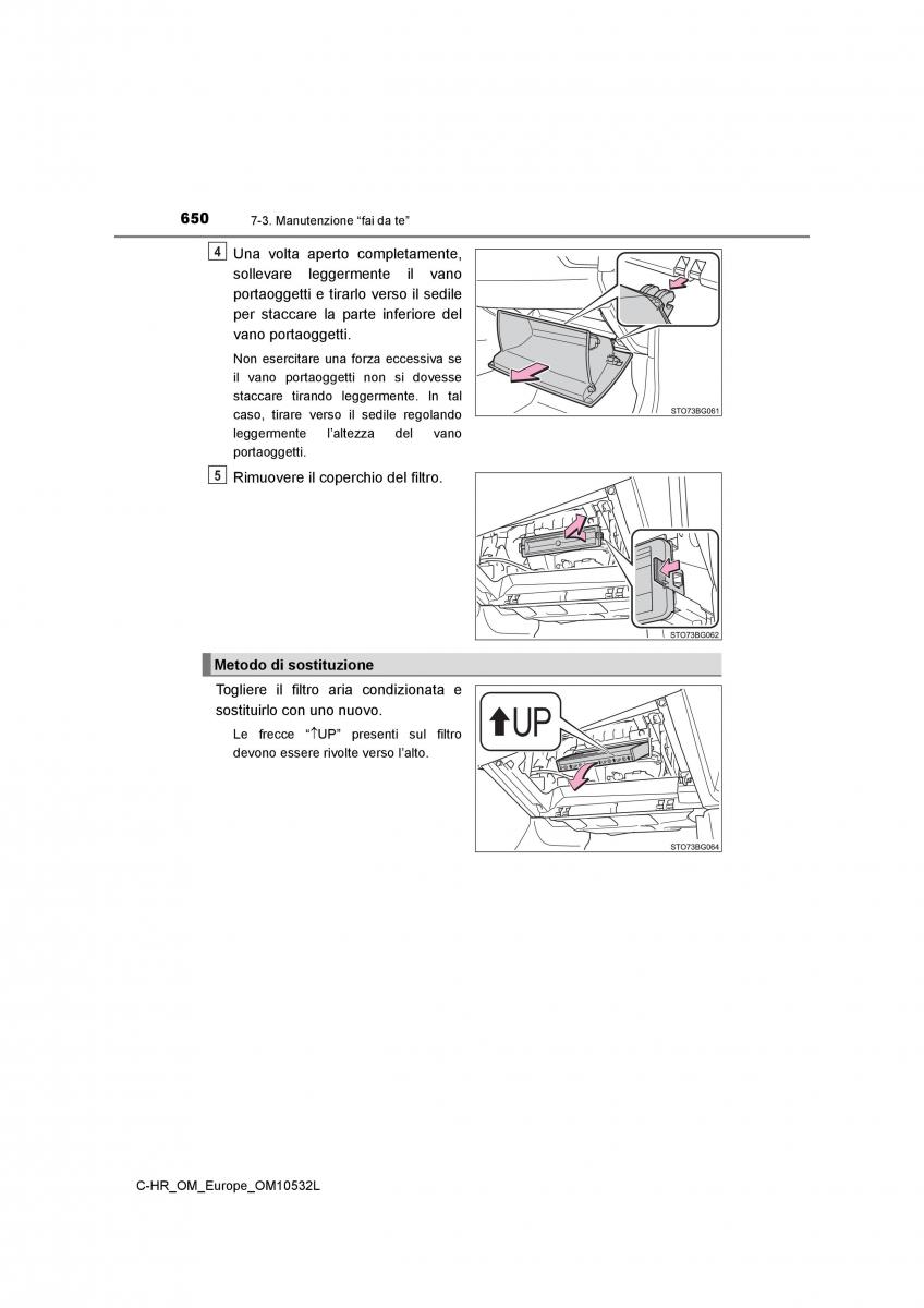 Toyota C HR manuale del proprietario / page 650