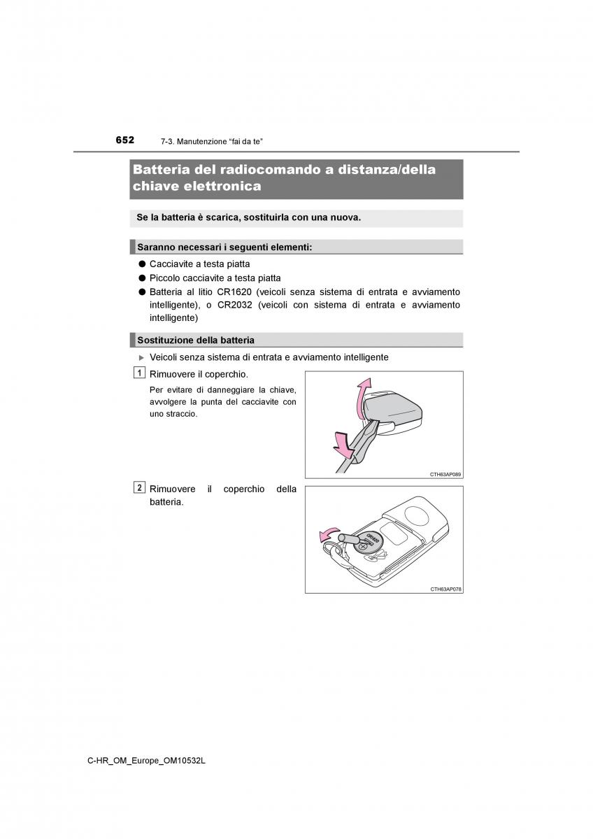 Toyota C HR manuale del proprietario / page 652