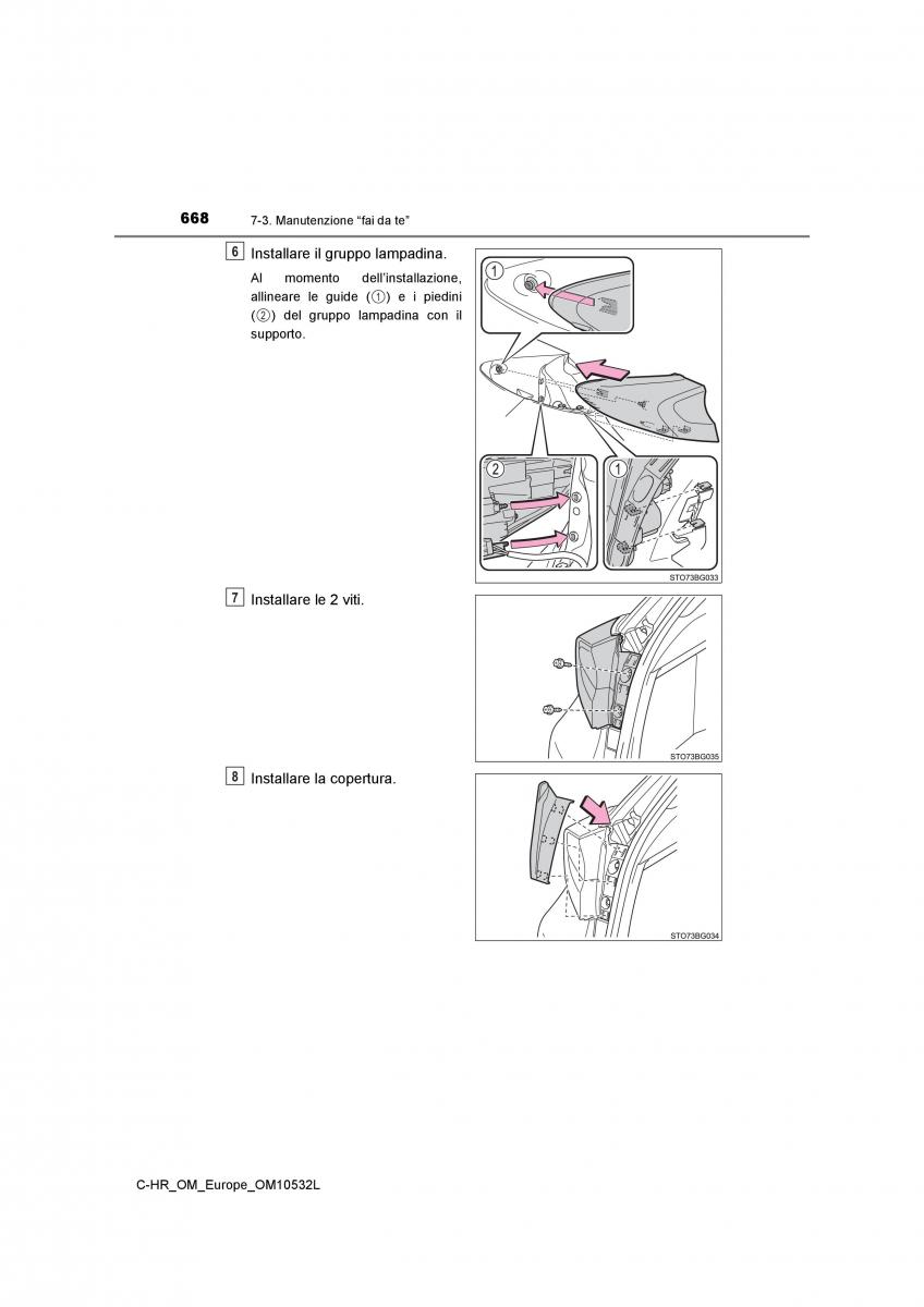 Toyota C HR manuale del proprietario / page 668