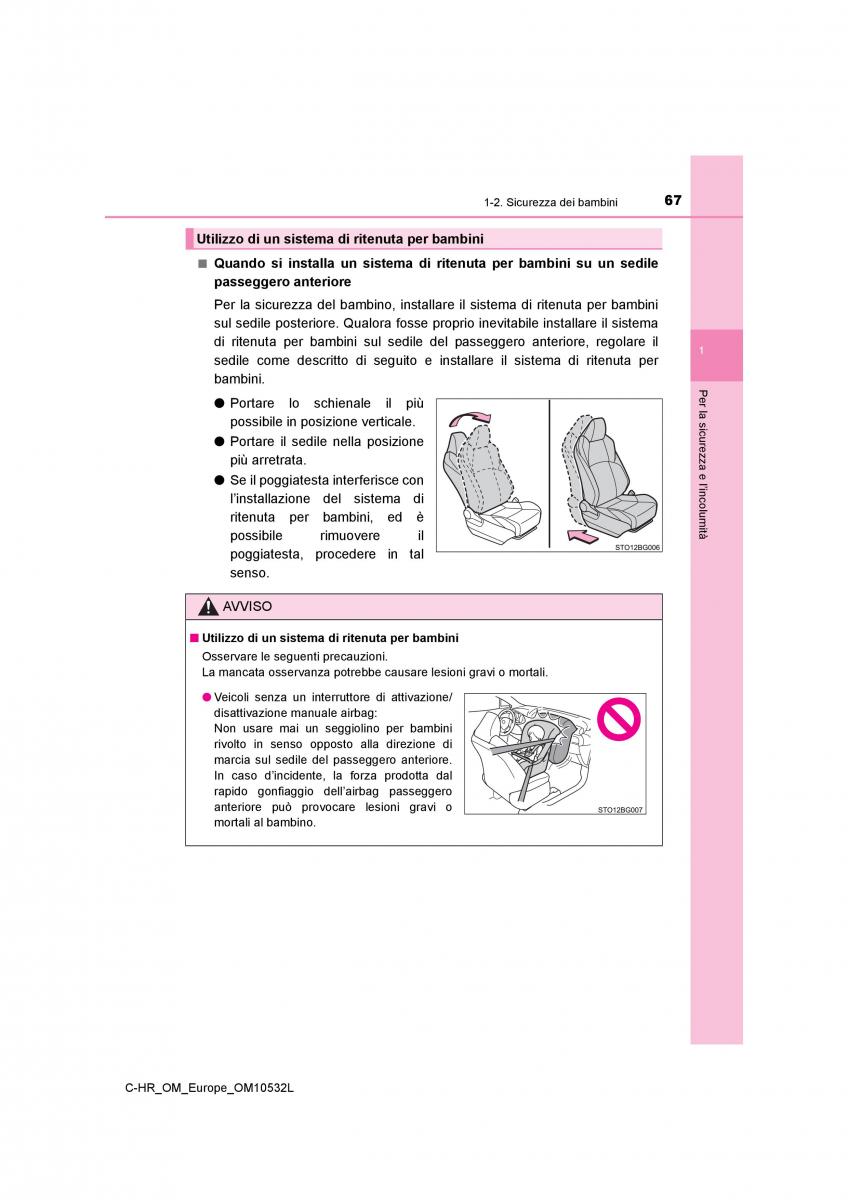 Toyota C HR manuale del proprietario / page 67