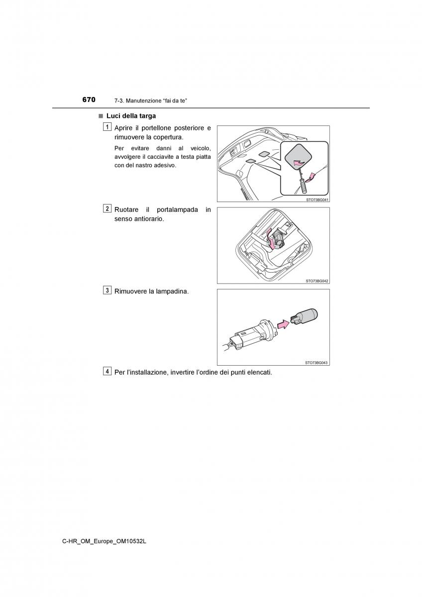 Toyota C HR manuale del proprietario / page 670