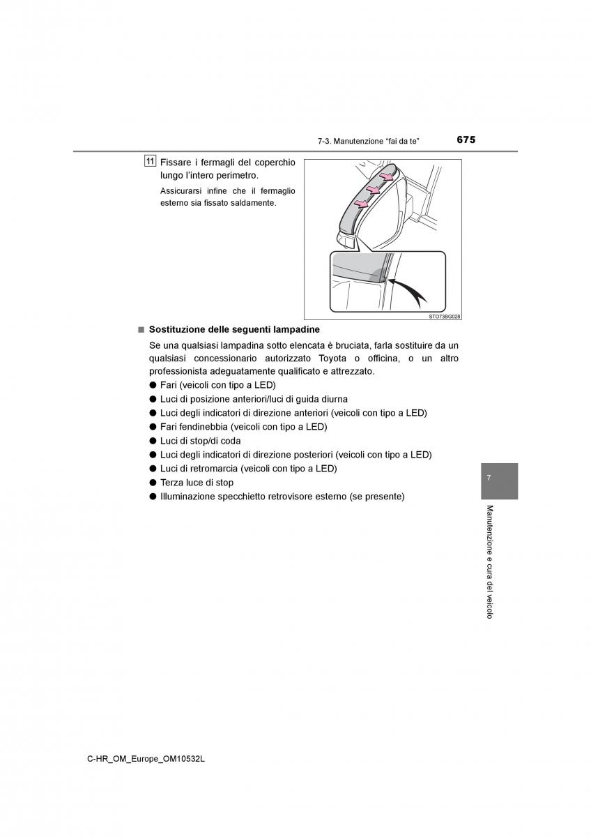 Toyota C HR manuale del proprietario / page 675