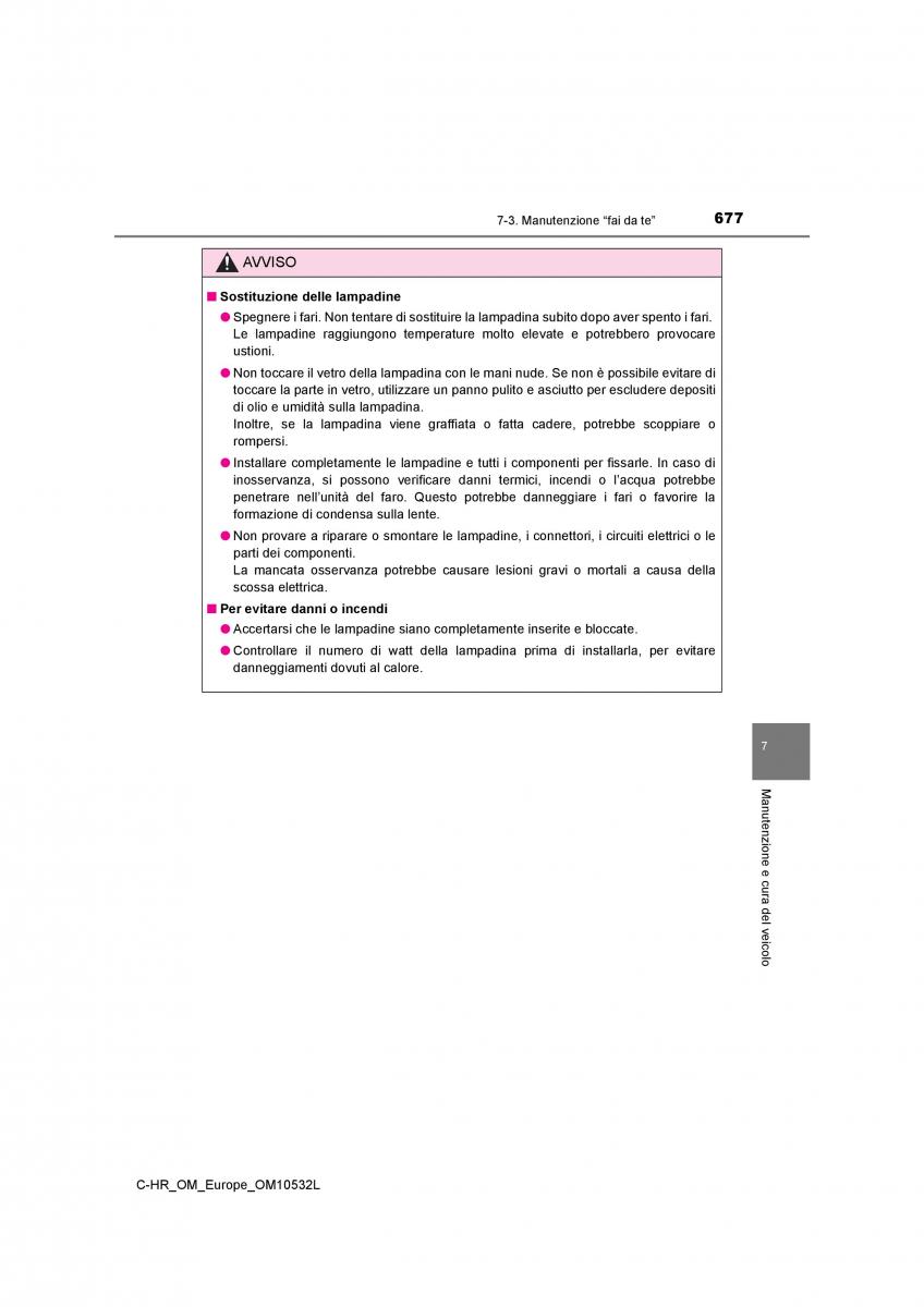 Toyota C HR manuale del proprietario / page 677