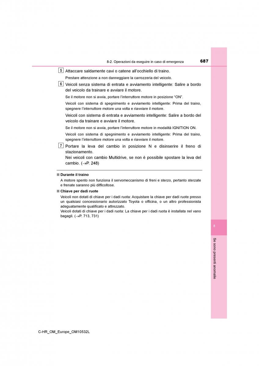 Toyota C HR manuale del proprietario / page 687