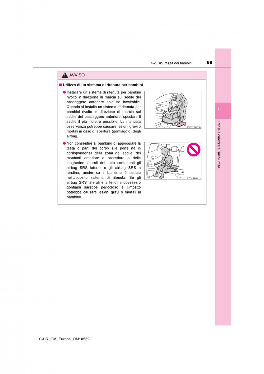 Toyota C HR manuale del proprietario / page 69