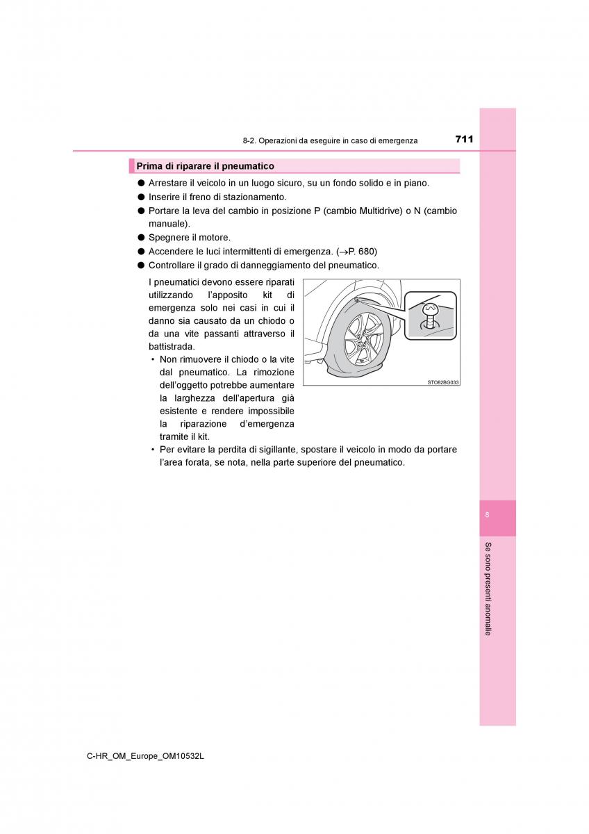 Toyota C HR manuale del proprietario / page 711